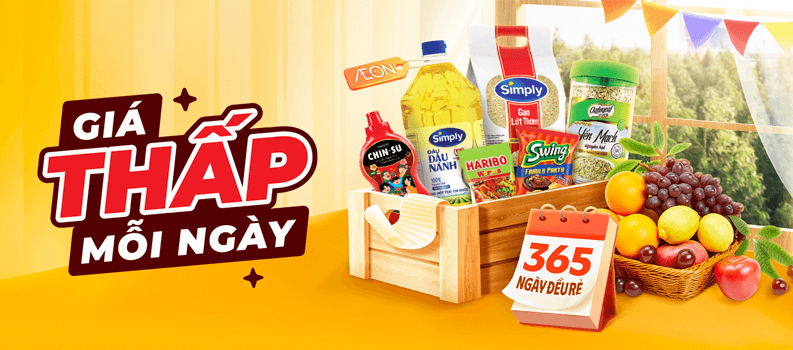 Giá thấp mỗi ngày
Mua sắm mạnh tay