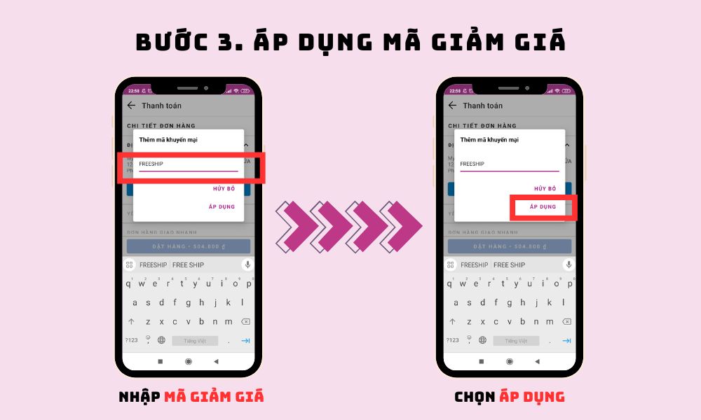 Cách thêm và áp dụng mã giảm giá trên ứng dụng mua sắm AEONESHOP