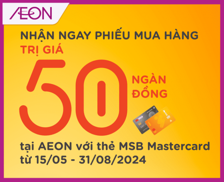 CTKM DÀNH CHO THẺ MSB MASTERCARD